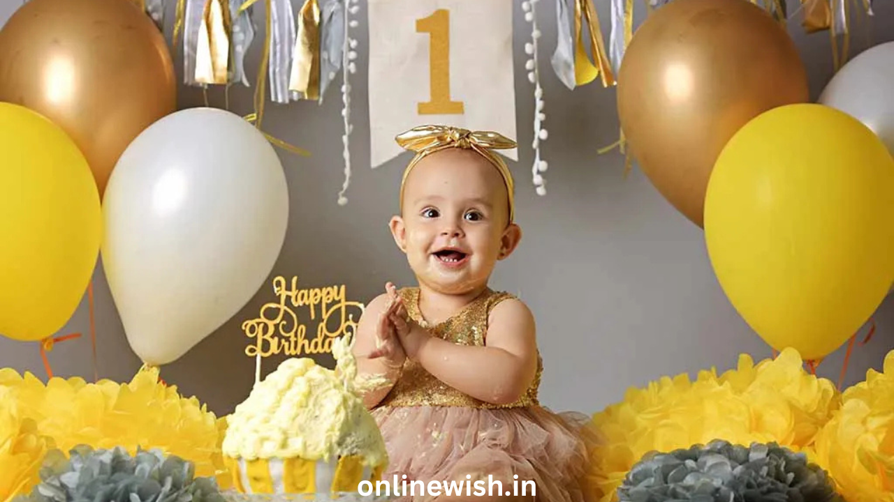 100+1st birthday wishes for baby girl in marathi